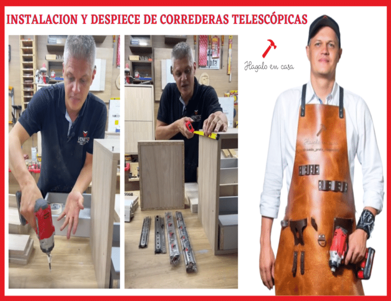 instalar y despiezar correderas telescópicas
